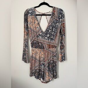 Earthbound Long Sleeve Open Back Romper